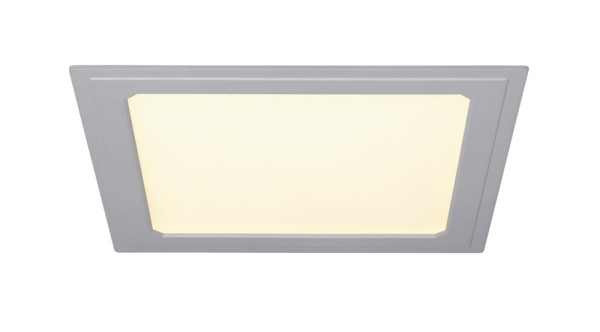 SENSER 24, Einbauleuchte, LED, 3000K, eckig, silbergrau, 14W