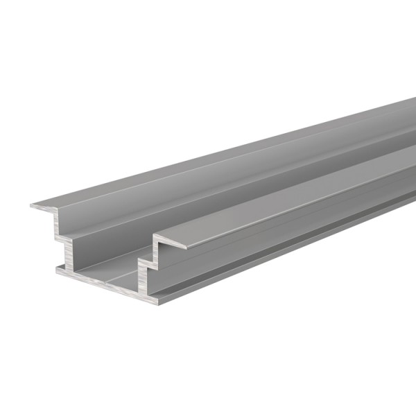 Reprofil, IP-Profil, T-flach ET-05-12 für bis 12,3 mm LED Stripes, Silber-matt, eloxiert, 2500 mm