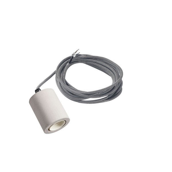 FITU, Pendelleuchte, E27, Beton, 5m Kabel mit offenem Kabelende, max. 60W