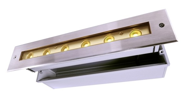 LED Bodeneinbauleuchte 6 x 1 Watt Warmweiß 24 Volt, 30°