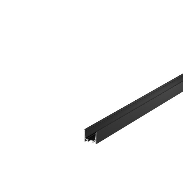 GRAZIA 20, Aufbauprofil, LED, standard, glatt, 3m, schwarz