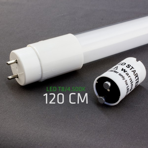 LED T8 Röhre 120cm, 18W, 4500K, SMD, Glas, ersetzt T8/36W 840 Leuchtstofflampe, neutralweiß