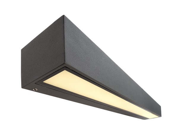 Deko-Light Wandaufbauleuchte, Linear II Double, Aluminium Druckguss, dunkelgrau, Warmweiß, 110°, 36W