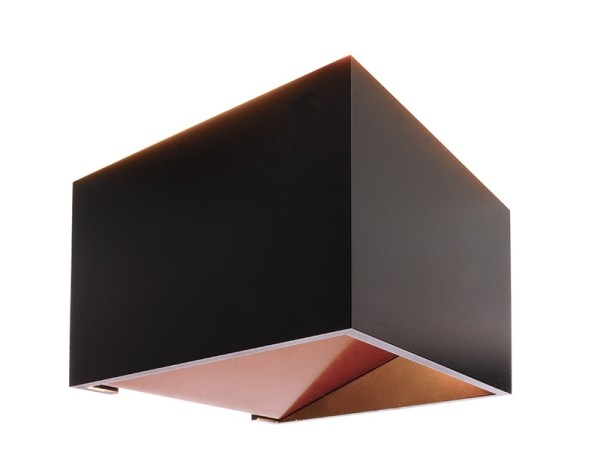 Deko-Light Wandaufbauleuchte, Dado, Aluminium, schwarz, Warmweiß, 140 °, 5W, 230V, 480mA, 100x100mm