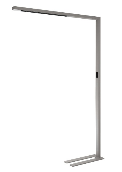 Deko-Light Stehleuchte, Office Three Pro, Motion, 80 W, DIM, 2700-6500 K, silber, Aluminium, Silber