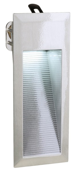 DOWNUNDER 15, Outdoor Wandleuchte, LED, 6500K, IP44, aluminium gebürstet, 0,9W