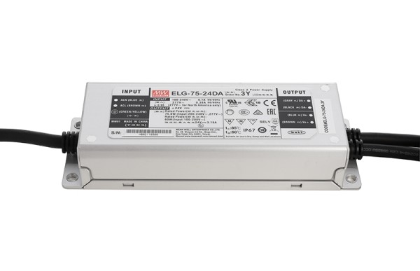 Meanwell Netzgerät, ELG-75-24DA-3Y, Aluminium, Silber, 75W, 24V, 3150mA, 180x63mm