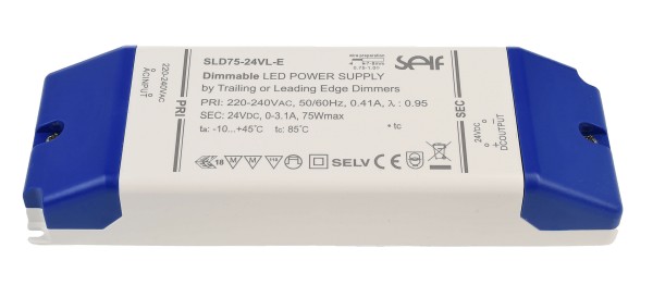 Deko-Light Netzgerät (CV, DC) dimmbar, SELF, DIM, CV, 24V 12-75W, Kunststoff, Weiß, 24V, 500mA