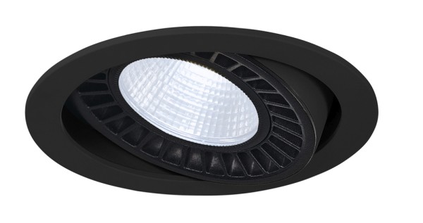 SUPROS, Einbauleuchte, LED, 4000K, rund, schwarz, 4000lm, 60° Reflektor, 33,5W