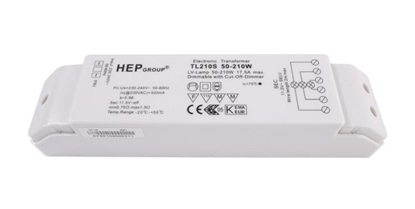 Deko-Light Netzgerät, TL 210S elektronisch, dimmbar: Phasenabschnitt, Ausgangsspannung: 12V AC