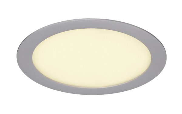 ECO LED PANEL, Einbauleuchte, 3000K, rund, silbergrau, 14W