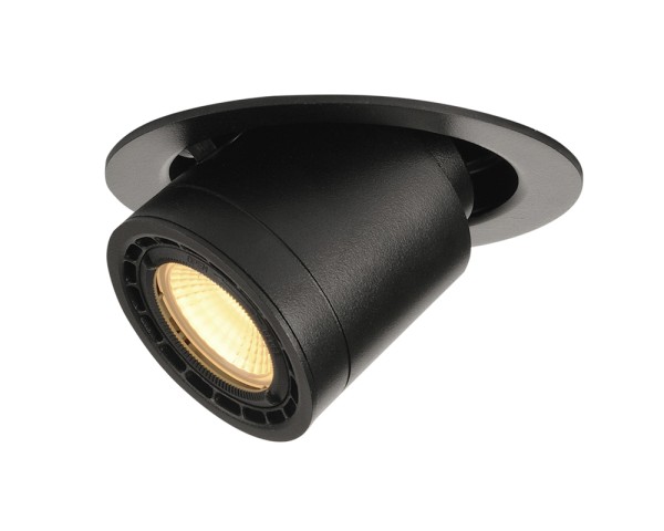 SUPROS 78, Einbauleuchte, LED, 3000K, rund, ausschwenkbar, schwarz, 60° Linse, 9W