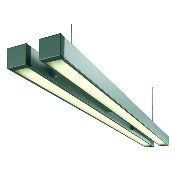 Q-LINE DOUBLE Pendelleuchte, alu natur / anthrazit, 2xG5, ESL, 35W