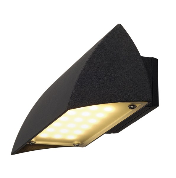 NOVA, Outdoor Wandleuchte, LED, 3000K, IP44, schwarz