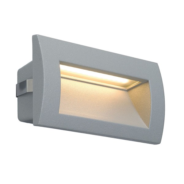 DOWNUNDER OUT LED M, Wandeinbauleuchte, silbergrau