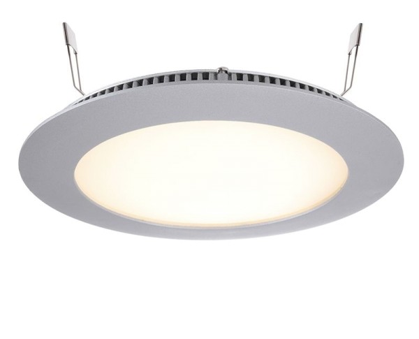 Deko-Light Deckeneinbauleuchte, LED Panel 12, Aluminium Druckguss, silberfarben, Warmweiß, 115°, 9W