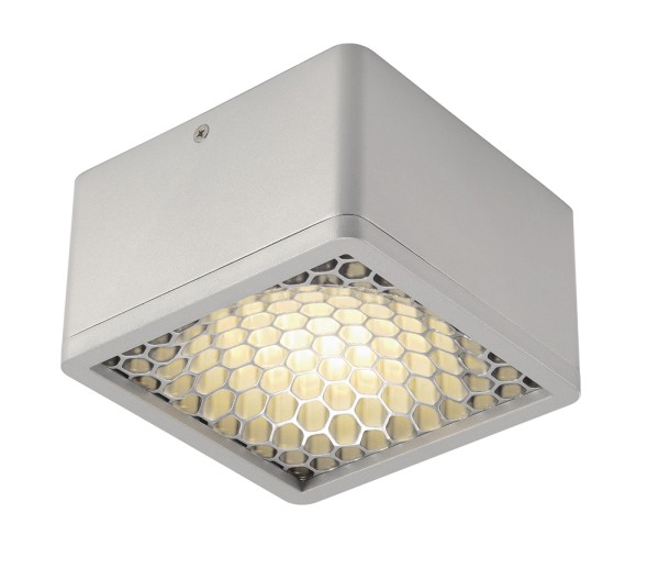 SKALUX COMB, Deckenleuchte, LED, 3000K, eckig, silbergrau, 18,7W