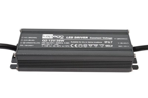 Deko-Light Netzgerät, Q2-12V-36W, Aluminium Druckguss, Anthrazit, 36W, 12V, 170x55mm