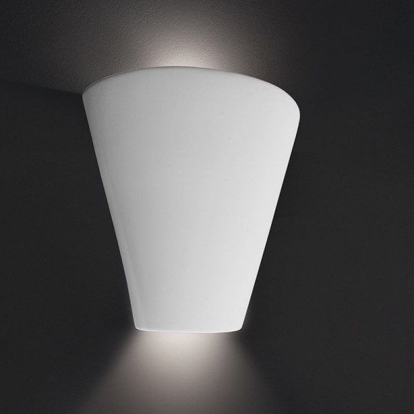 Deko-Light Wandaufbauleuchte, Ilaria, Gips, weiß überstreichbar, 40W, 230V, 245x115mm