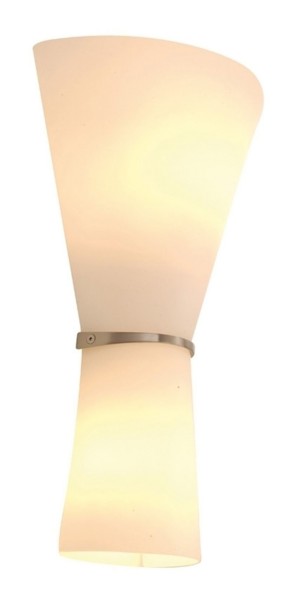 Deko-Light Wandaufbauleuchte, Rosado, Glas, weiß, 40W, 230V, 250x125mm