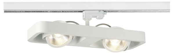 LYNAH, Spot für Hochvolt-Stromschiene 3Phasen, zweiflammig, LED, 3000K, weiß matt, max. 20W