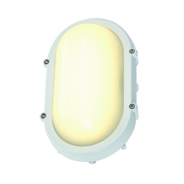 TERANG Wand- &amp; Deckenleuchte, oval, weiss, 8W LED, 3000K