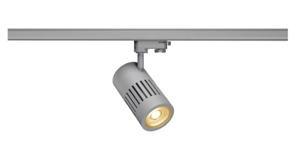 STRUCTEC, Strahler für 3Phasen Hochvolt-Stromschiene, 24W, LED, 3000K, 36°, silbergrau