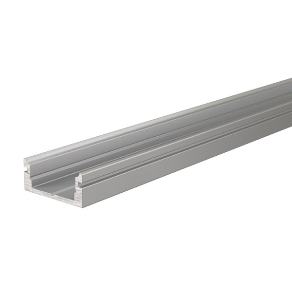 Reprofil, U-Profil flach AU-01-10 für LED Stripes bis 11,3 mm, Silber-matt, eloxiert, 3000 mm