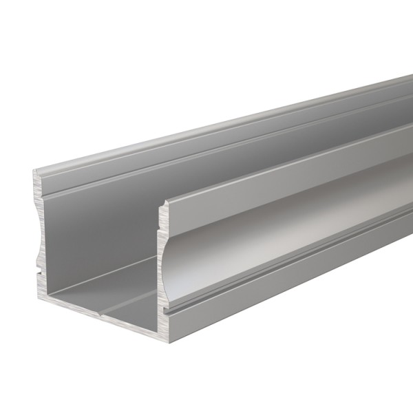 Reprofil, U-Profil hoch AU-02-20 für LED Stripes bis 21,3 mm, Silber-matt, eloxiert, 2000 mm