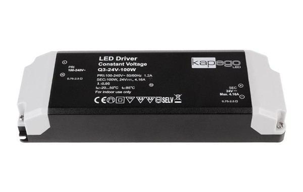 Deko-Light Netzgerät, BASIC, Q3-24V-100W, Kunststoff, Schwarz, 100W, 24V, 4160mA, 184x61mm