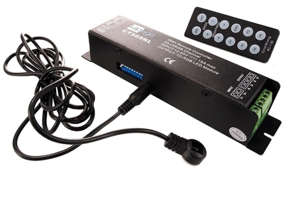 KapegoLED Controller, DMX 512 Driver 3 + IR Fernbedienung, spannungskonstant, dimmbar: DMX512, 12-24