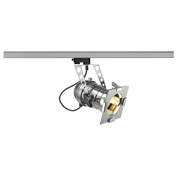 SFL PAR36, Strahler, QPAR111, aluminium poliert, max. 75W, inkl. 3Phasen-Adapter