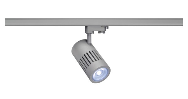 STRUCTEC, Strahler für 3Phasen Hochvolt-Stromschiene, 24W, LED,4000K, 60°, silbergrau