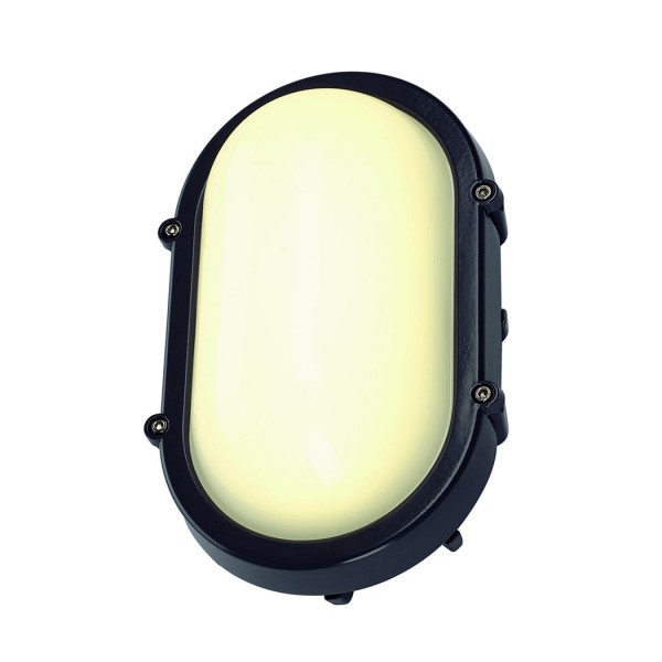 TERANG Wand- &amp; Deckenleuchte, oval, anthrazit, 8W LED, 3000K