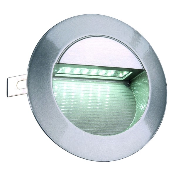 DOWNUNDER LED 14 Wandleuchte, alu brushed, 0,8W, weiss, IP44