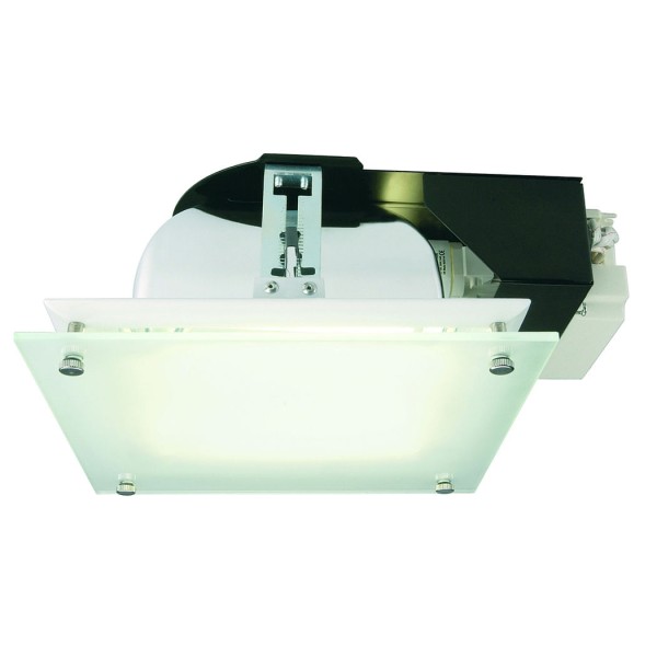 QUOR 52/G EVG Downlight, weiss, Glas satiniert, TC-DE, 2x26W