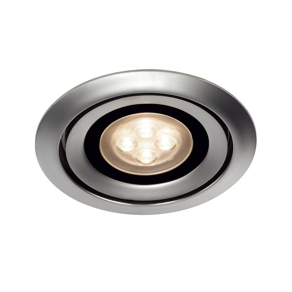 LUZO INTEGRATED LED, Einbauleuchte, LED, 3000K, rund, chrom matt, 36°, 12,6W