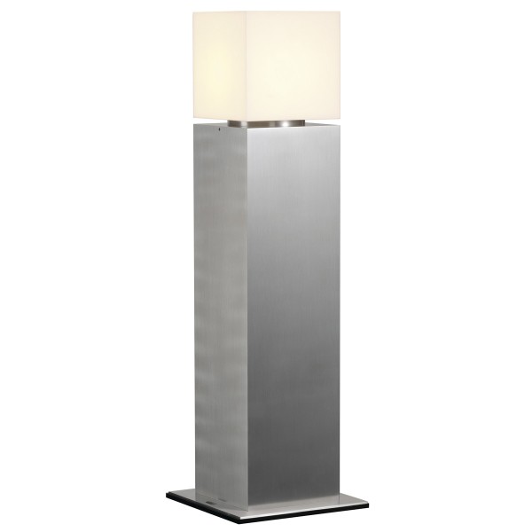 SQUARE POLE 60, Outdoor Standleuchte, TC-TSE, IP44,  eckig, aluminium gebürstet, L/B/H 18/18/60 cm