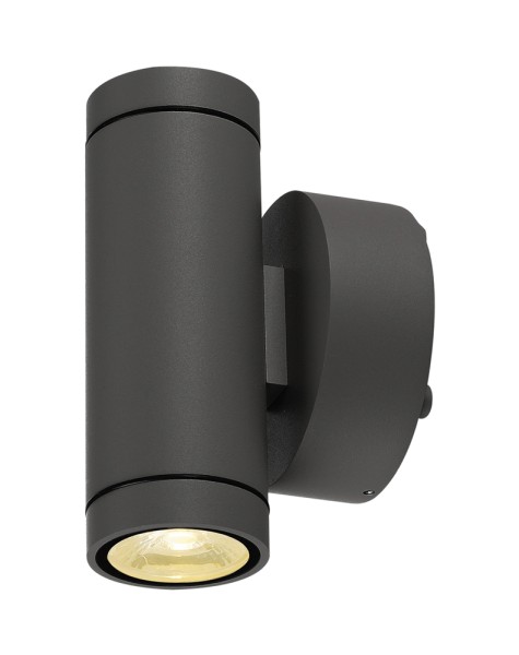 HELIA, Outdoor Wandleuchte, LED, 3000K, IP55,  up/down, anthrazit, 2x6W