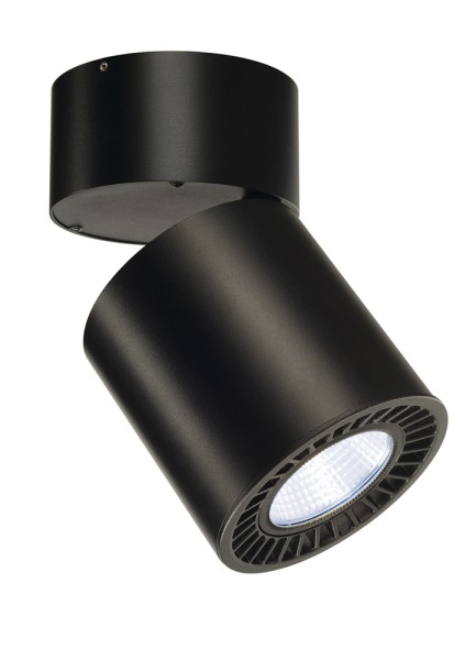 SUPROS, Deckenleuchte, LED, 4000K, rund, schwarz, 4000lm, 60° Reflektor, 33,5W