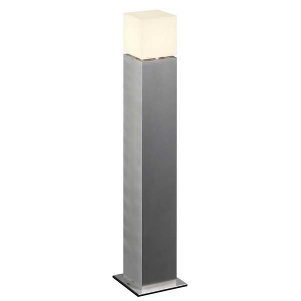 SQUARE POLE 90, E27, Outdoor Stehleuchte, alu gebürstet, max. 20W, IP44