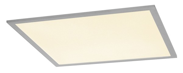 I-VIDUAL, Einbauleuchte, LED, 3000K, silber, für Rasterdecken, L/B/H 59,5/59,5/1,3 cm, 35W