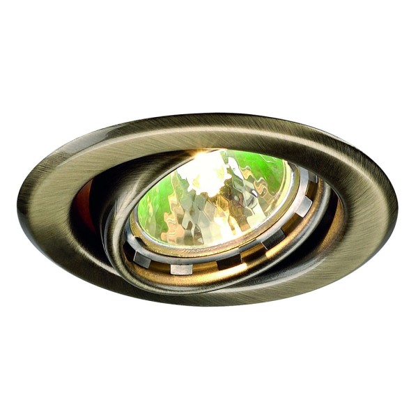 NEW TURNO MR16 Downlight, rund, altmessing, max.35W, schwenkbar