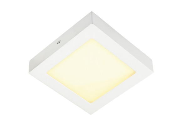 SENSER 10, Wand- und Deckenleuchte, LED, 3000K, eckig, weiß, 10W