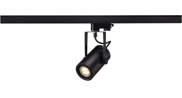 EURO SPOT INTEGRATED LED, Spot für Hochvolt-Stromschiene 3Phasen, LED, 2700K, schwarz, 24°, 12,6W