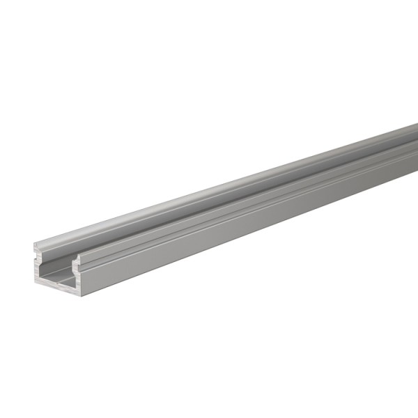 Reprofil, U-Profil flach AU-01-05 für LED Stripes bis 5,7 mm, Silber-matt, eloxiert, 1000 mm