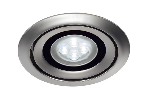 LUZO INTEGRATED LED, Einbauleuchte, LED, 4000K, rund, chrom matt, 36°, 12,6W