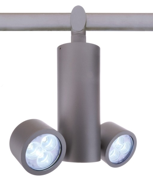 One HV-System, Spot Due 6x3W Power LED , satin