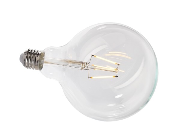 Deko-Light Leuchtmittel, Filament E27 G125 2700K, Glas, Warmweiß, 300°, 4W, 230V, 11mA, 173mm