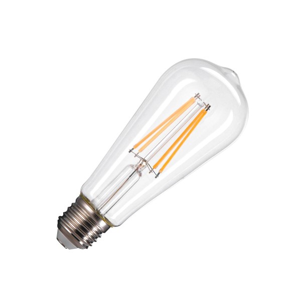 ST58 E27, LED Leuchtmittel transparent 7, 5W 2700K CRI90 320°